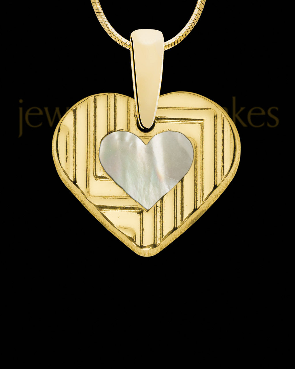 Solid 14K Gold Northern Lights Heart Ash Jewelry