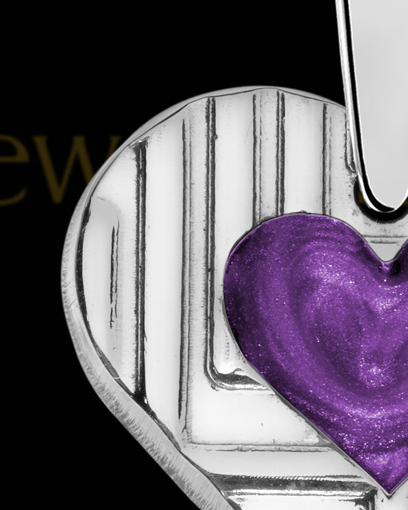 Solid 14K White Gold Silvertip Heart Ash Jewelry