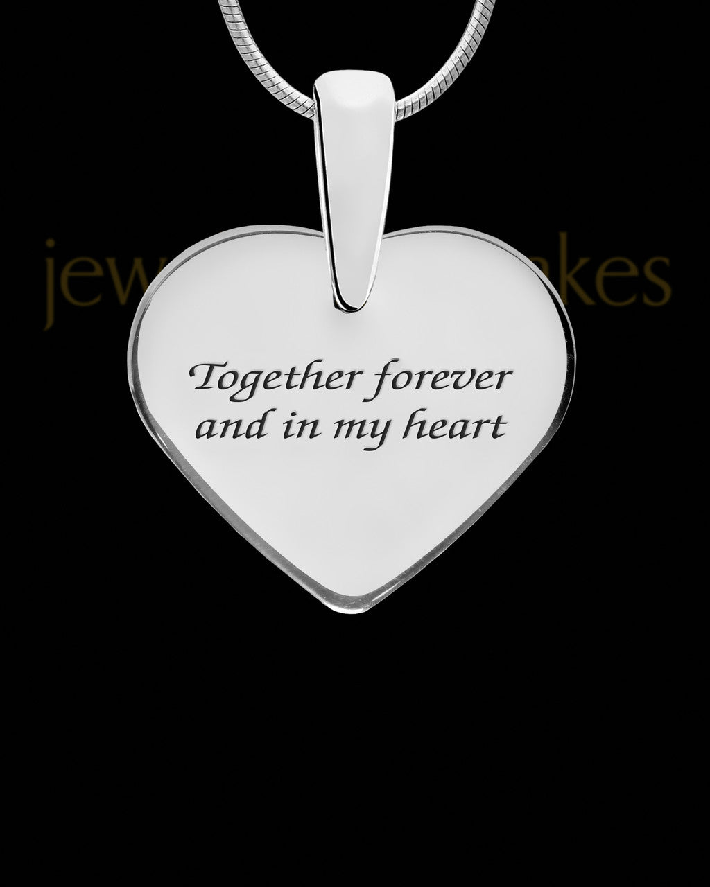 Solid 14K White Gold Andele Heart Ash Jewelry