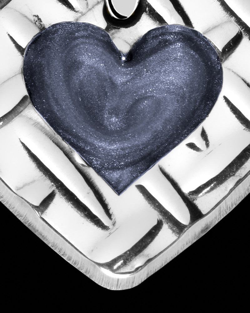 Solid 14K White Gold Hensley Heart Ash Jewelry