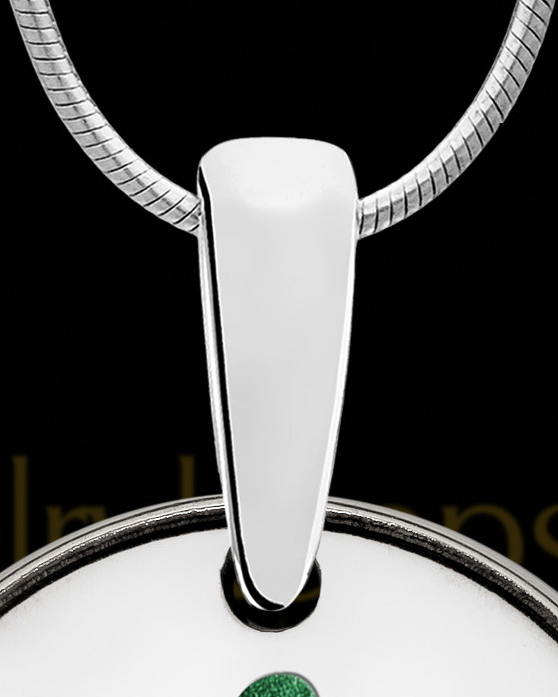Solid 14K White Gold Alderson Round Initial Ash Jewelry