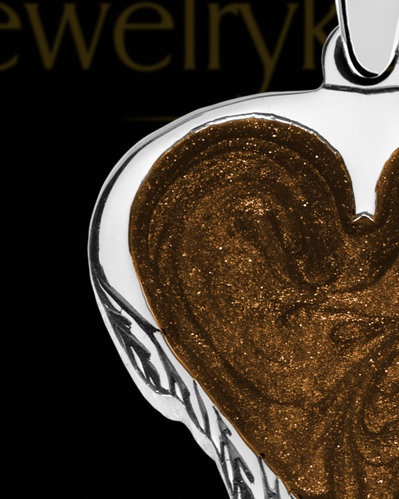 Oakwood Heart Silver Ash Jewelry