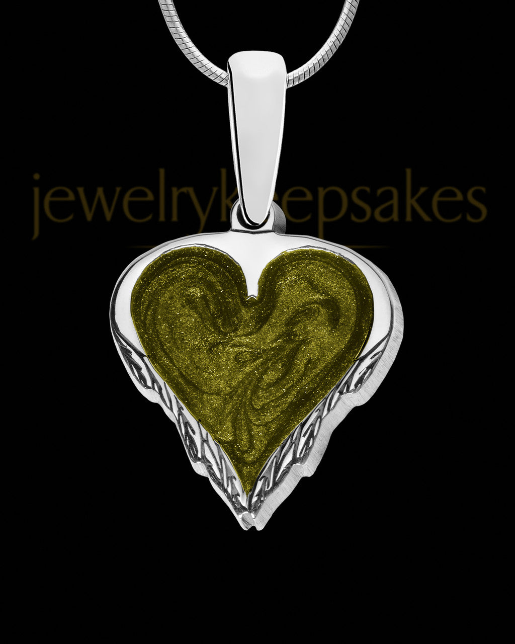 Solid 14K White Gold Etta Heart Ash Jewelry
