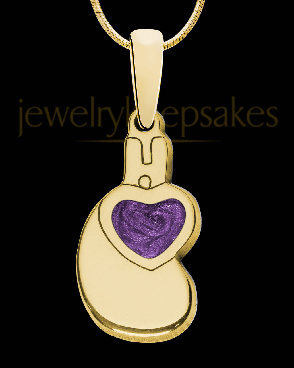Solid 14K Gold Forever United with Sangria Ash Jewelry