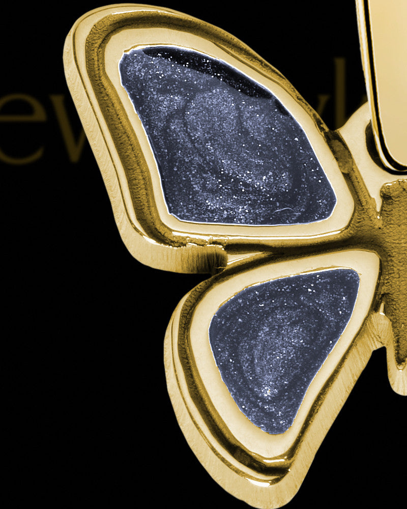 Sage Butterfly Gold Plated Ash Jewelry