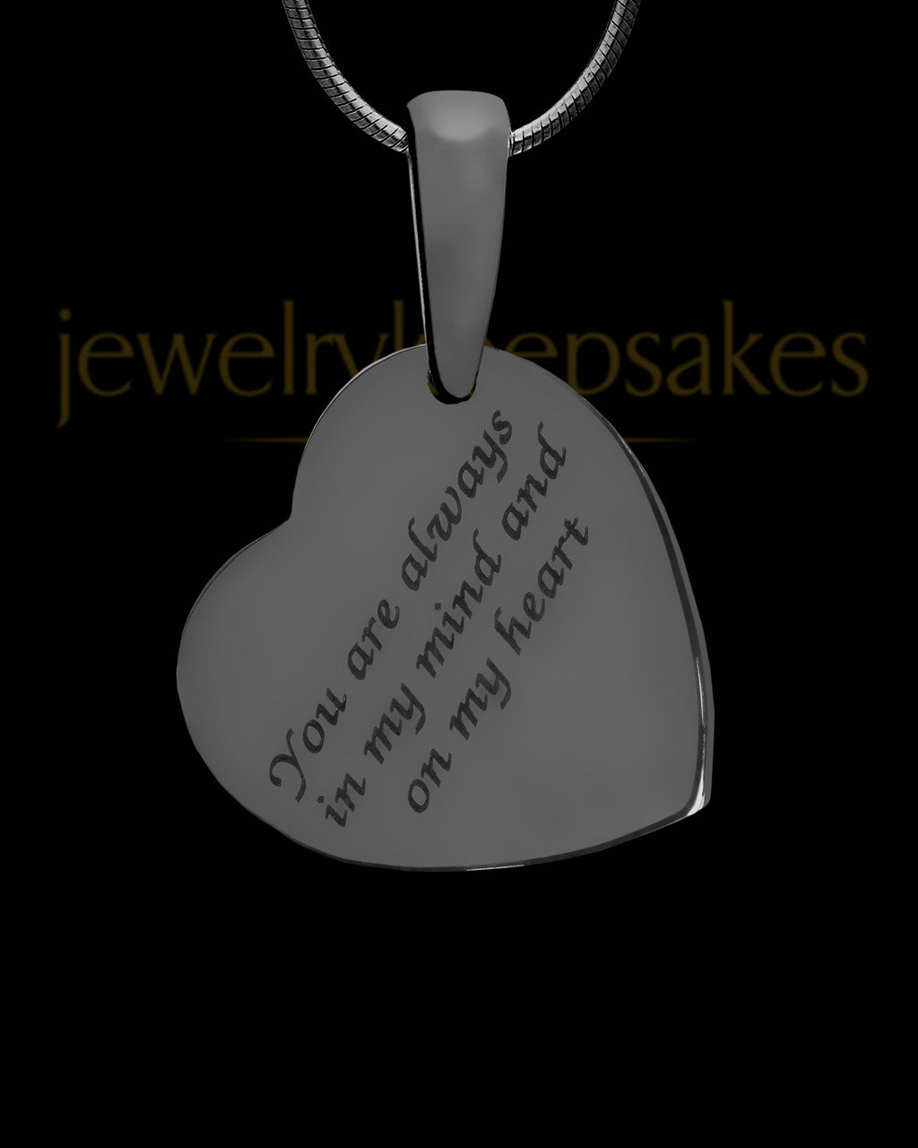 Heart Within Black Finish Ash Jewelry