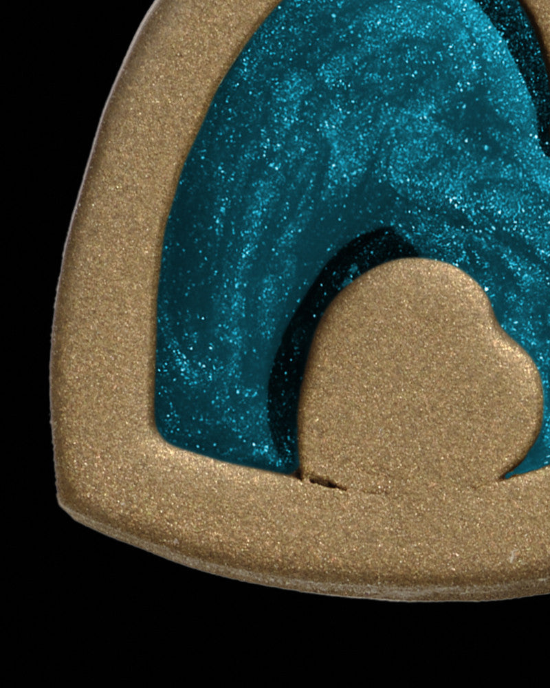 Heart Within Bronze Finish with Teal Ash Jewelry