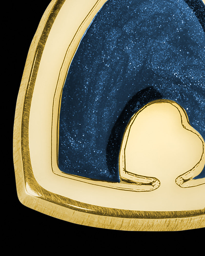 Heart Within Gold Plated with Indigo Ash Jewelry
