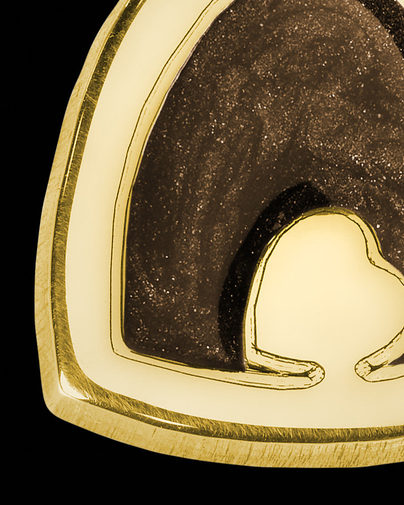Heart Within Gold Plated with Coffee Ash Jewelry