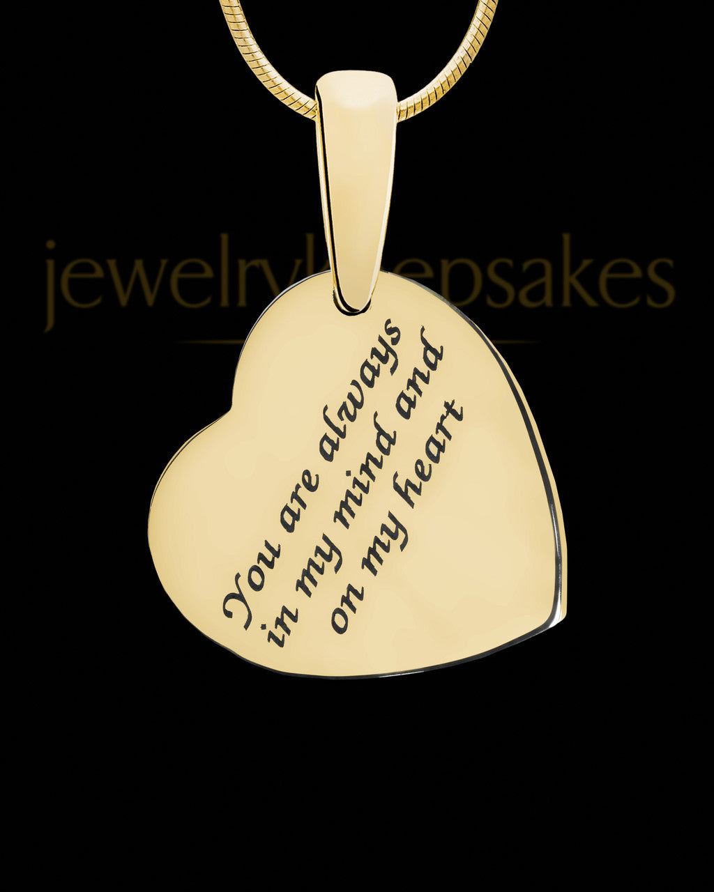 Solid 14K Gold Heart Within Ash Jewelry