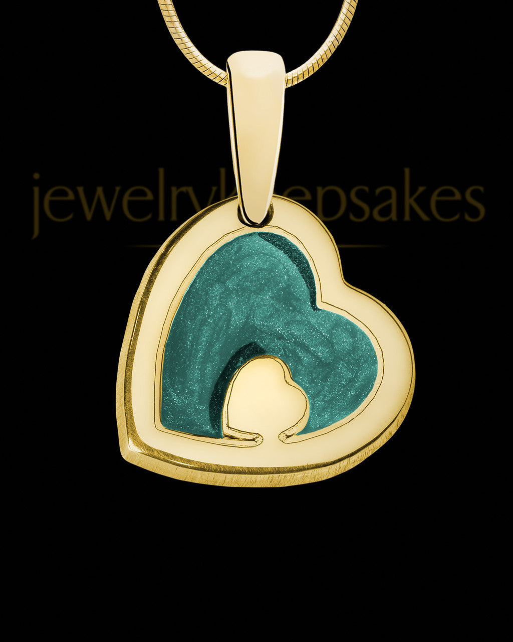 Solid 14K Gold Heart Within Ash Jewelry