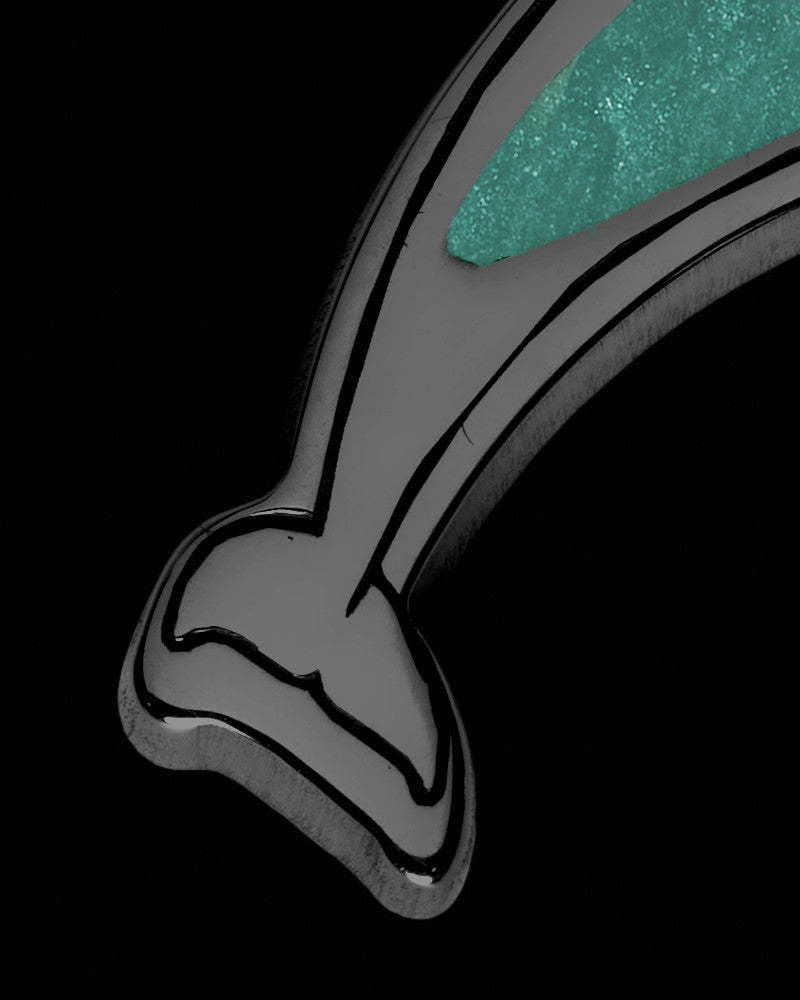 Dainty Dolphin Black Finish Ash Jewelry