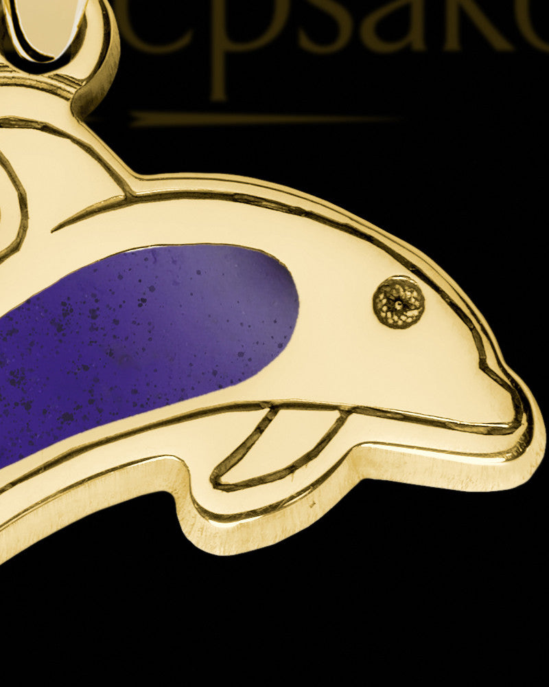 Dainty Dolphin Gold Plated Ash Jewelry
