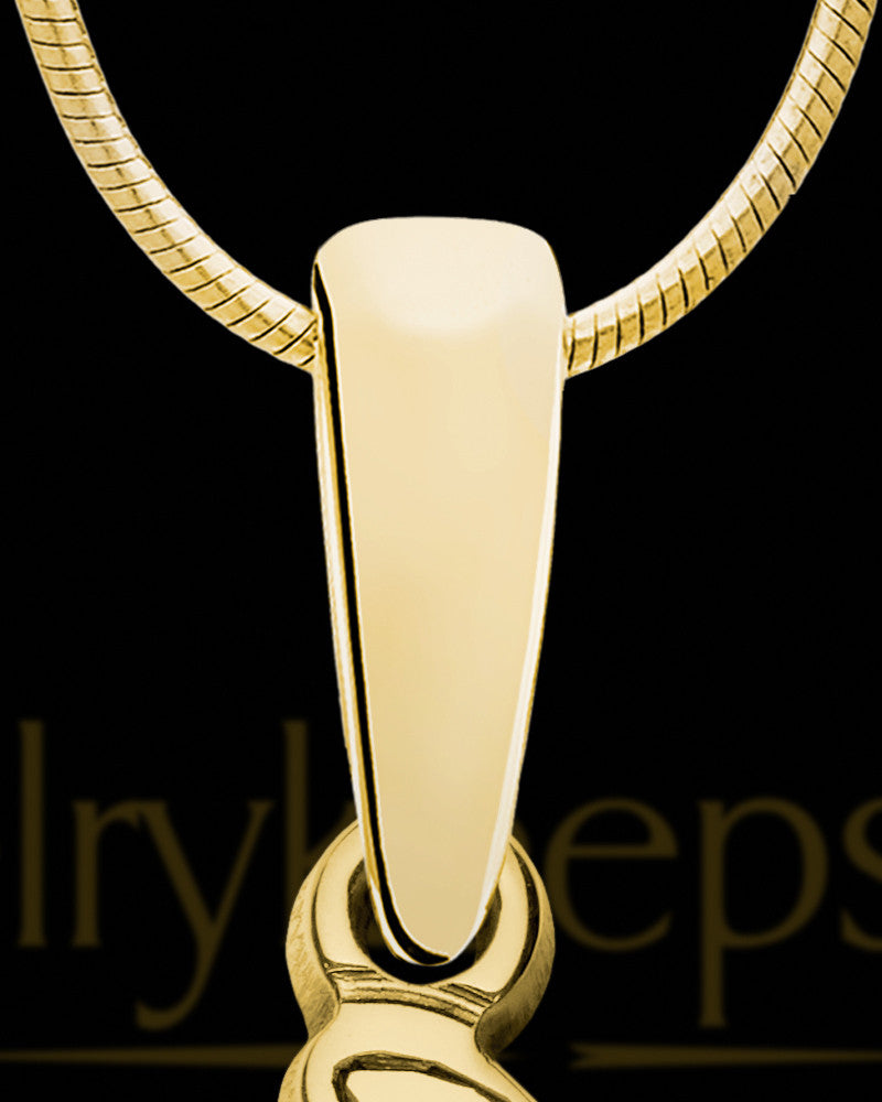 Dainty Dolphin Gold Plated with Coffee Ash Jewelry