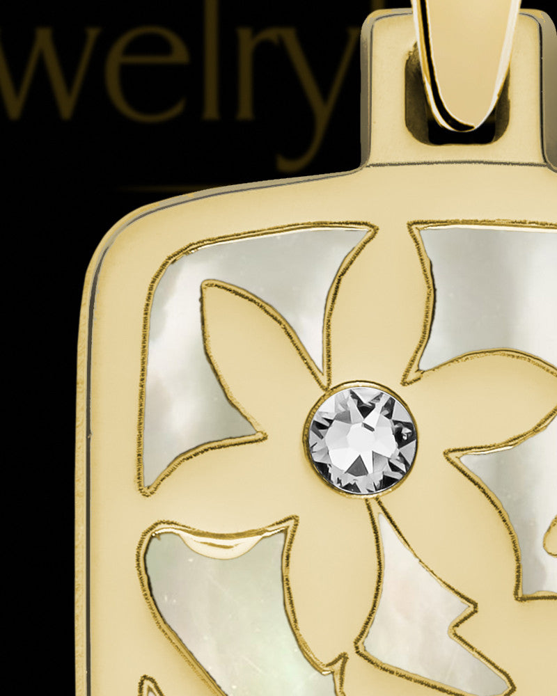 Solid 14K Gold Manchester Rectangle Ash Jewelry