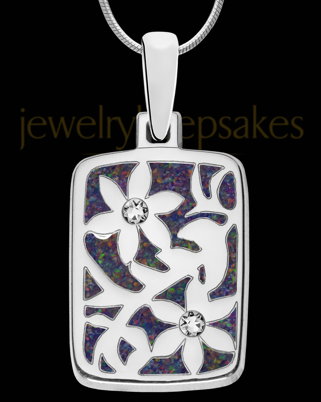 Shimmering Sands Rectangle Silver Ash Jewelry
