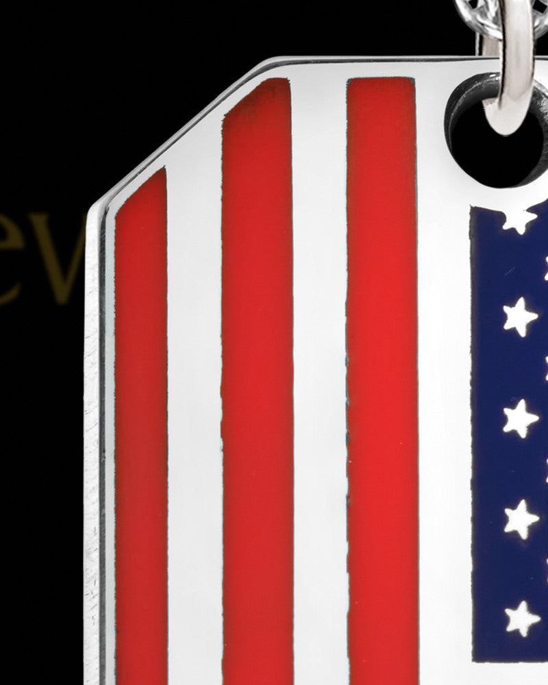 American Flag Silver Ash Jewelry