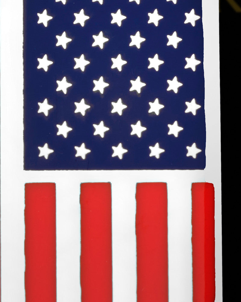 Solid 14K White Gold American Flag Ash Jewelry