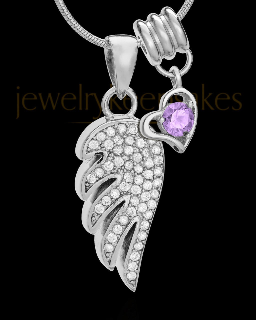 Sterling Silver June Soaring Spirit Cremation Urn Pendant