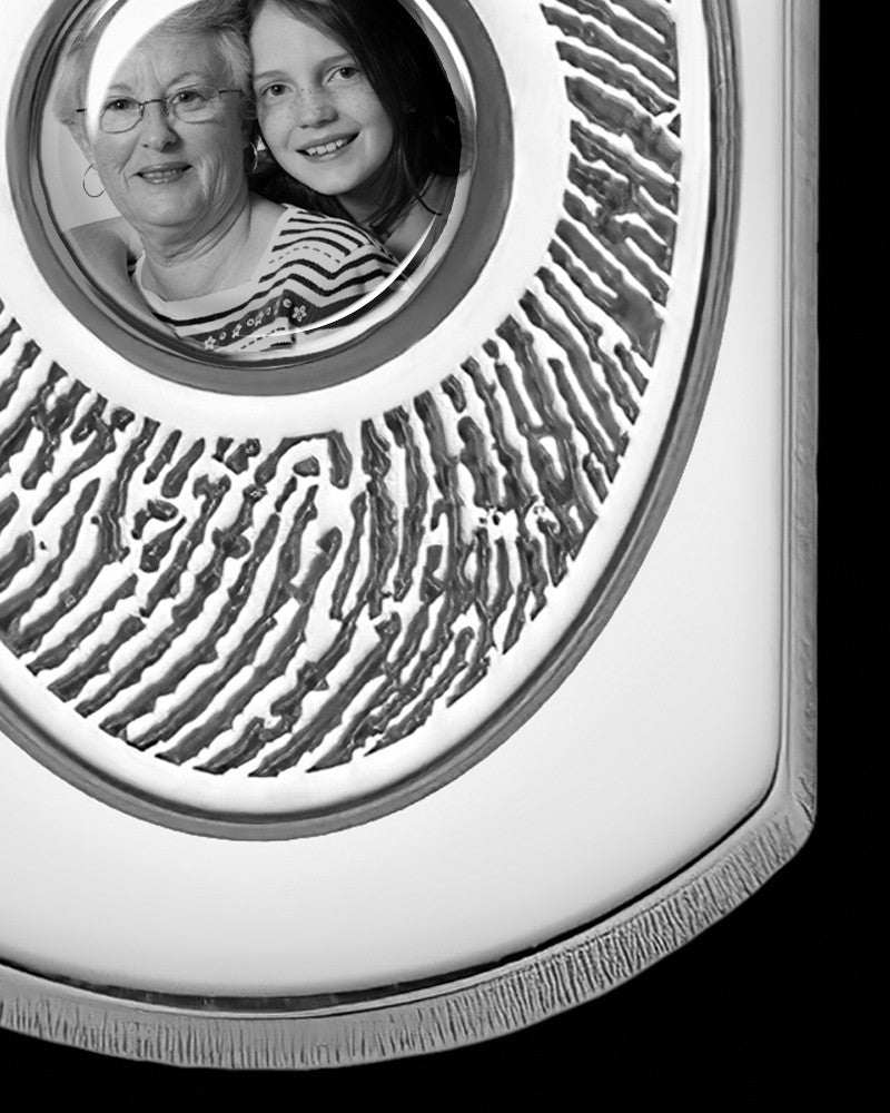 Sterling Silver Photo Dog Tag Thumbprint Pendant