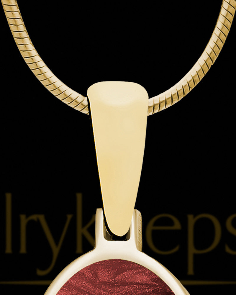 14K Gold Photo Oval with Berry Ash Jewelry