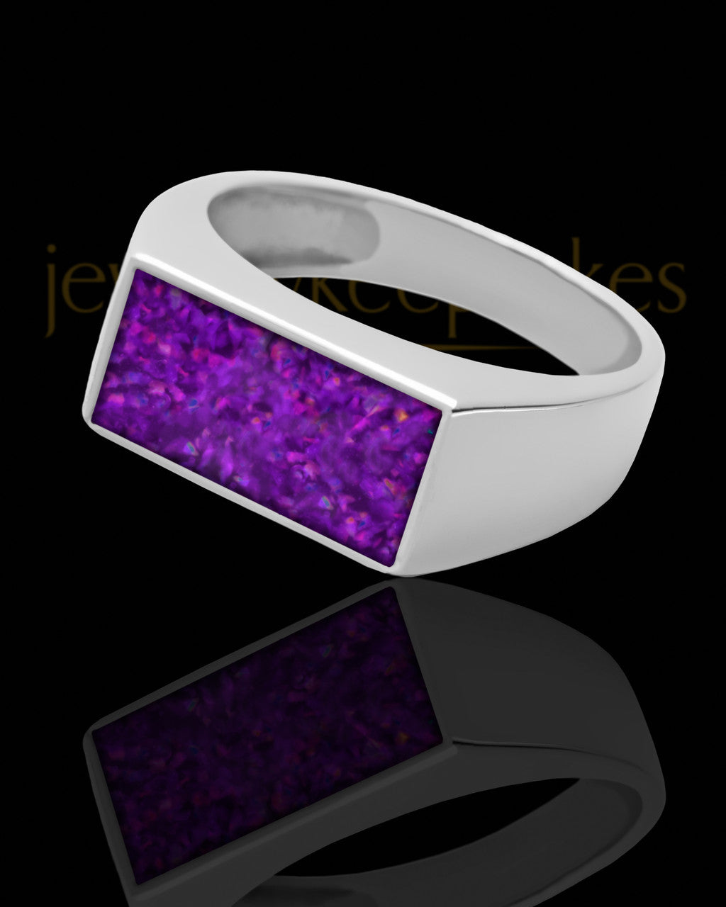 Men's Dumaine Orchid Pearl Opal Silver Ash Ring