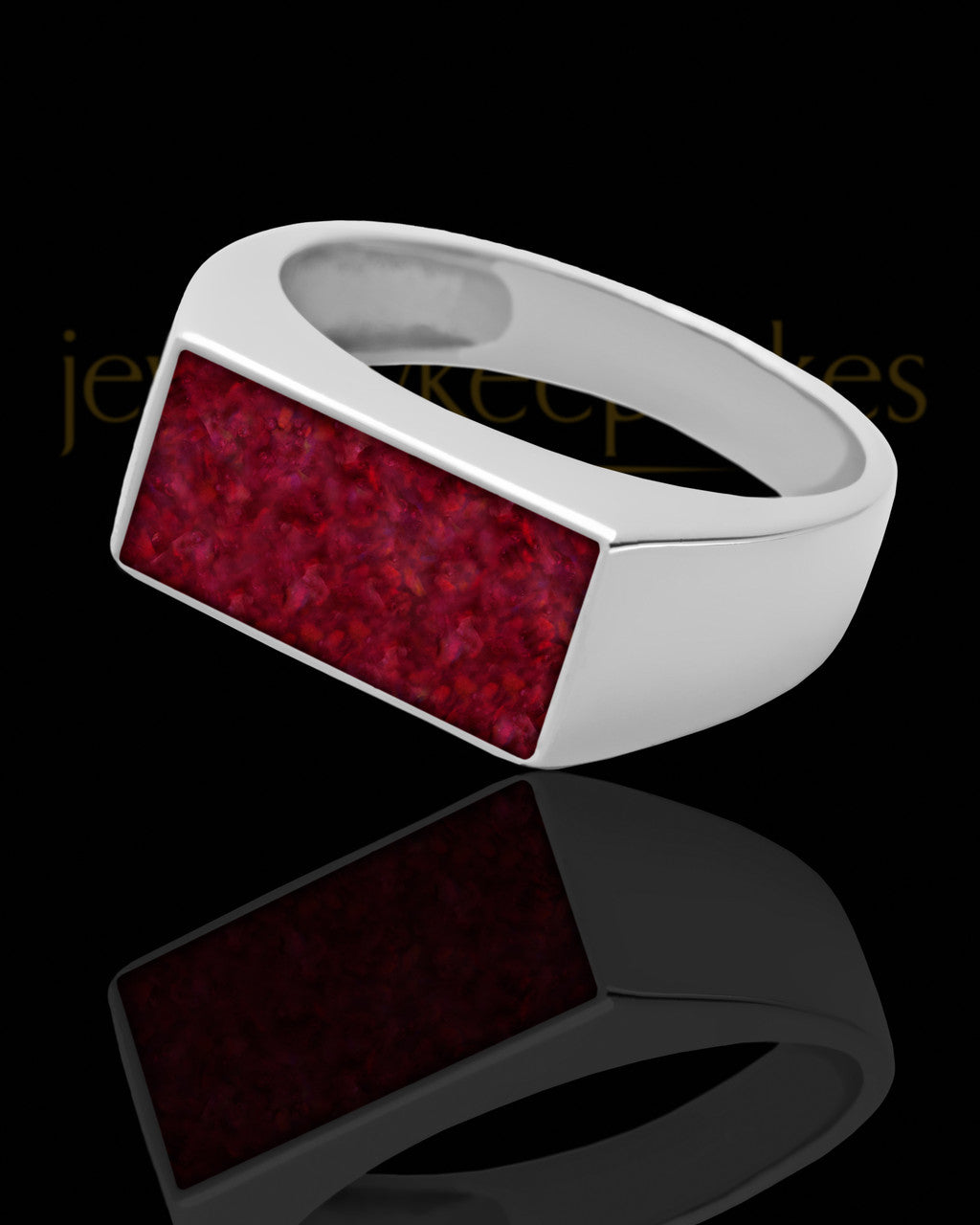 Men's Dumaine Garnet Pearl Opal Silver Ash Ring