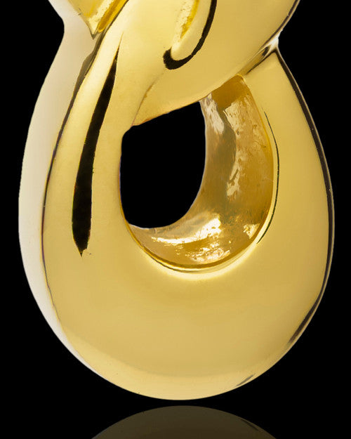 Cremation Ash Necklace  Gold Plated Infinity Companion Pendant - 2 Person