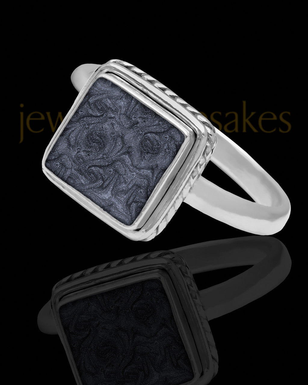 Ladies Calliope with Graphite Silver Ash Ring