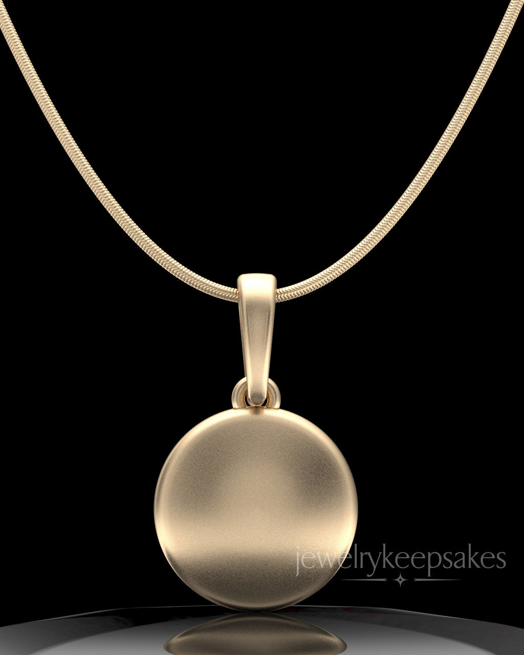 Solid 14K Gold Luna Permanently Sealed Waterproof Keepsake Jewelry