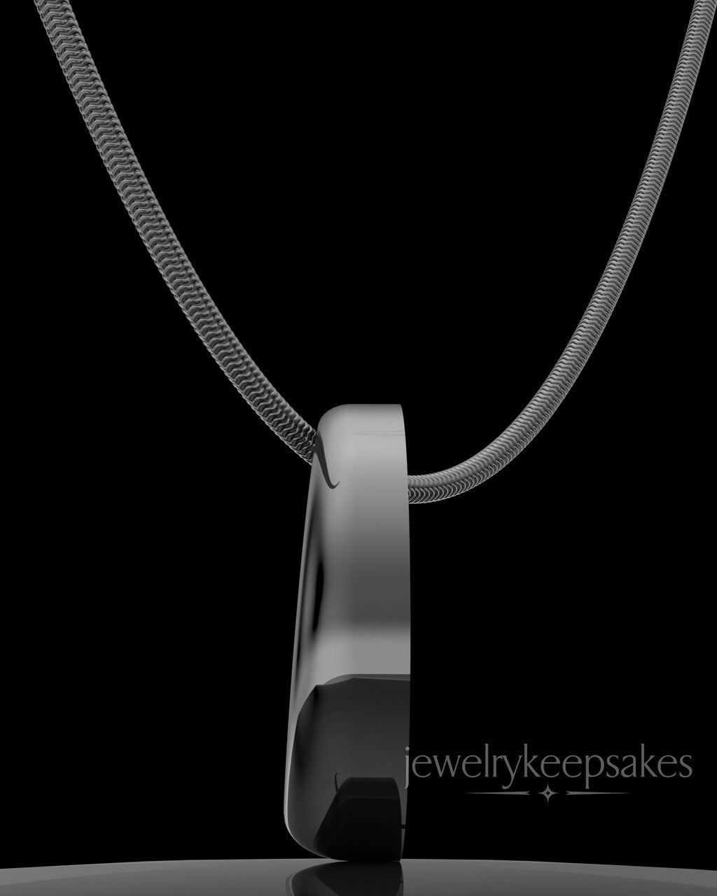Black Plated Mountains of Memories Permanently Sealed Waterproof Jewelry