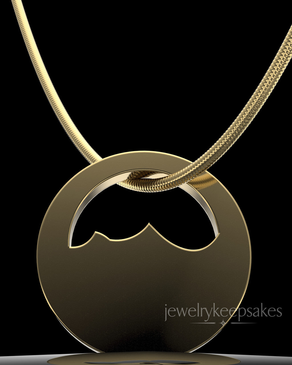 Gold Plated Mountains of Memories Permanently Sealed Waterproof Jewelry