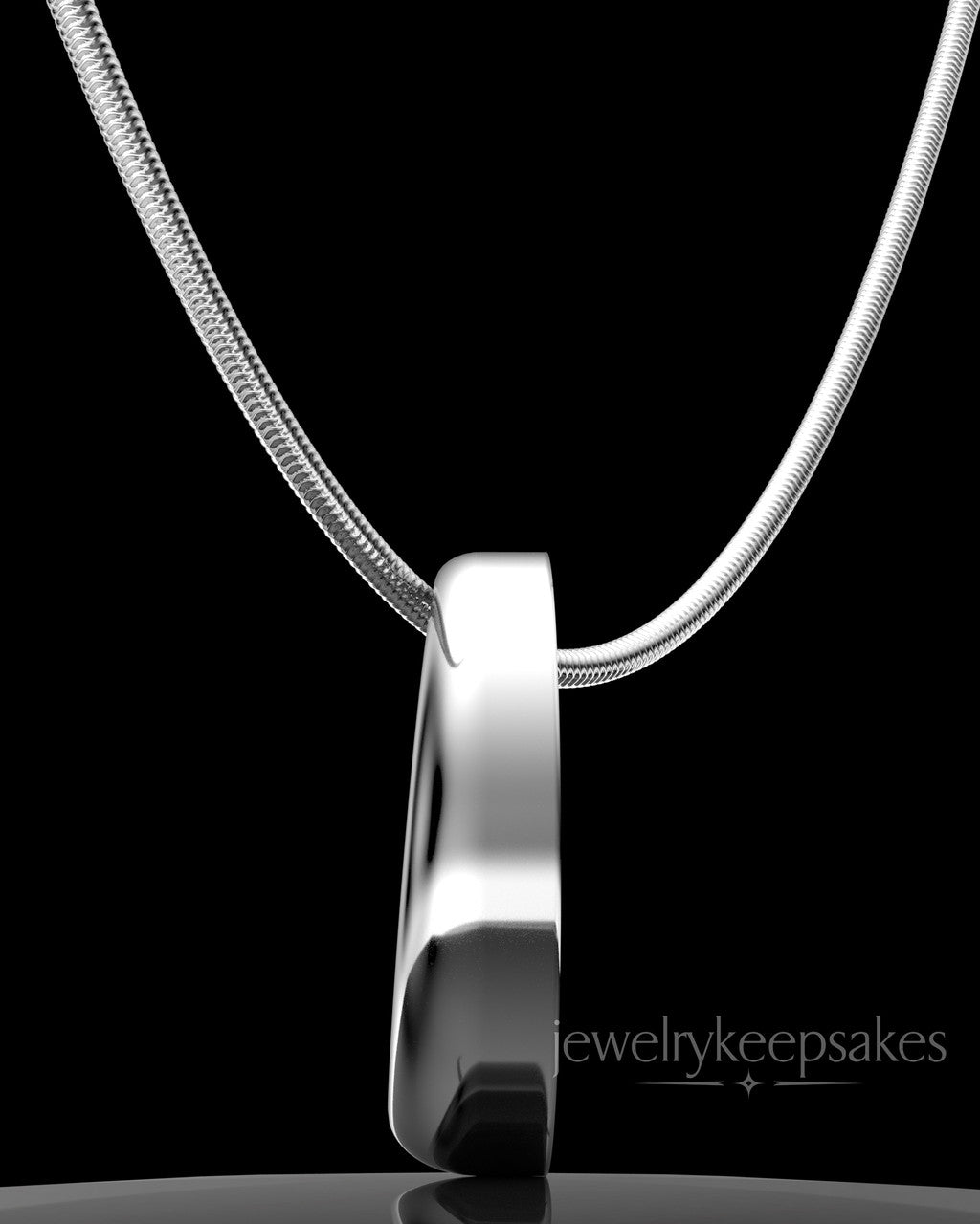 Solid 14k White Gold Mountains of Memories Permanently Sealed Waterproof Jewelry