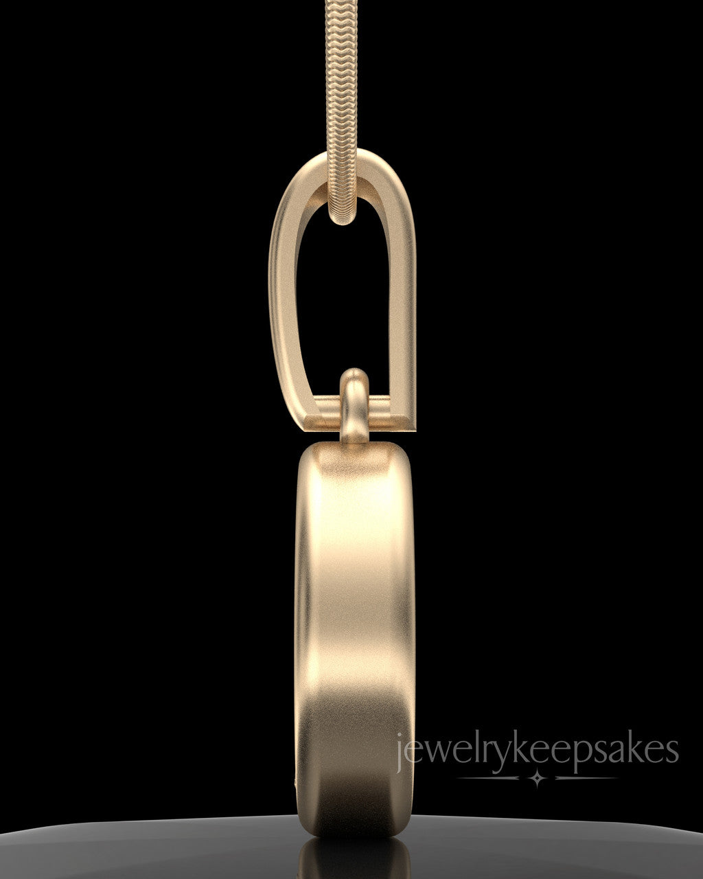Solid 14k Gold Moon and Back Permanently Sealed Waterproof Keepsake Jewelry