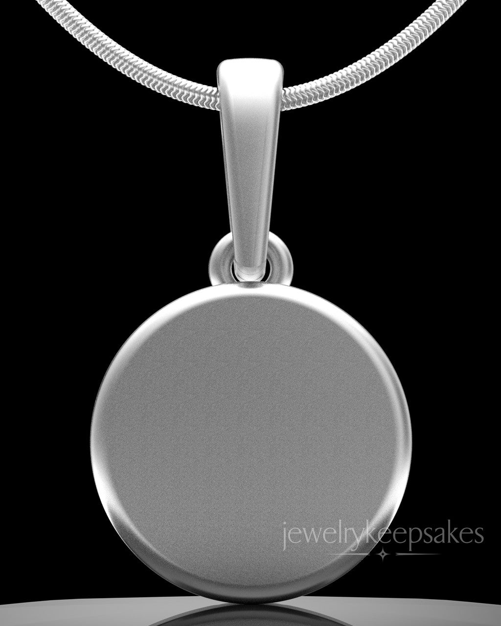 Sterling Silver Moon and Back Permanently Sealed Waterproof Keepsake Jewelry