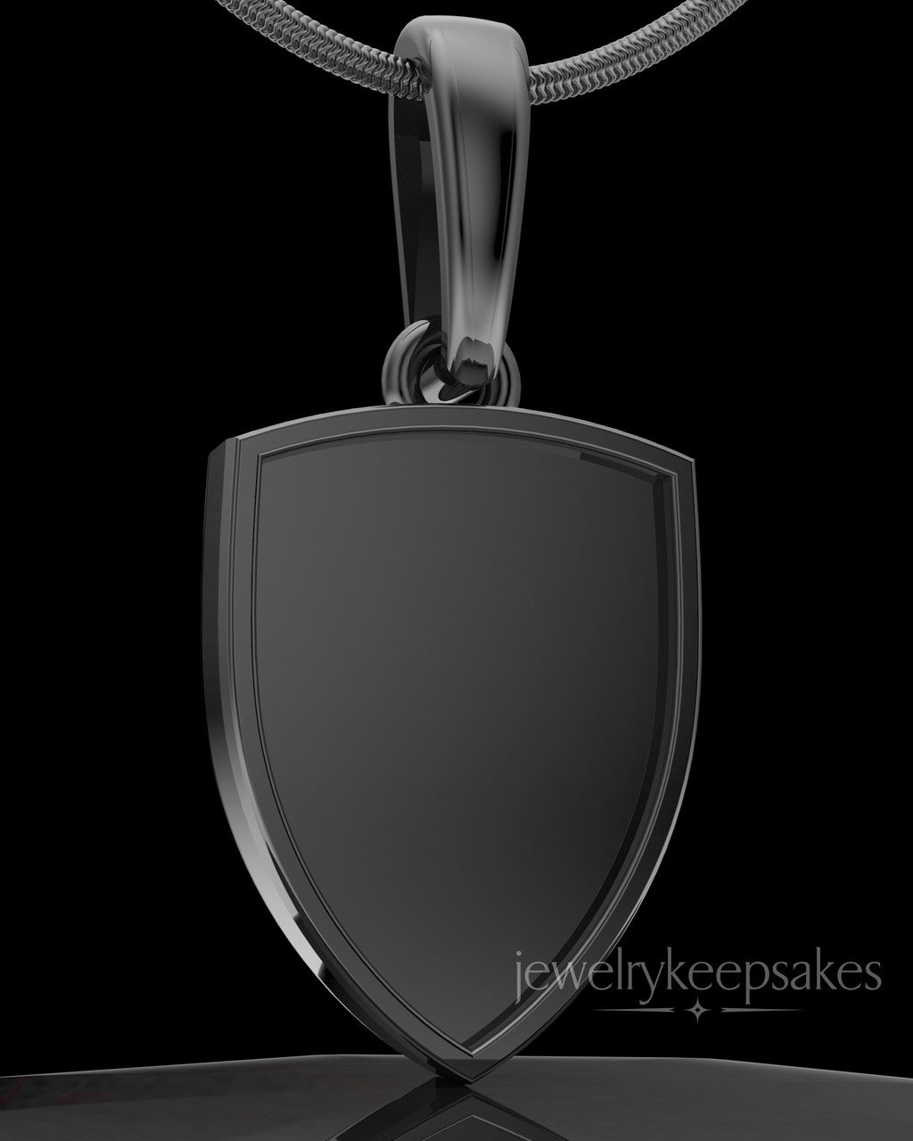 Black Plated Remember Me Amulet Permanently Sealed Waterproof Keepsake Jewelry
