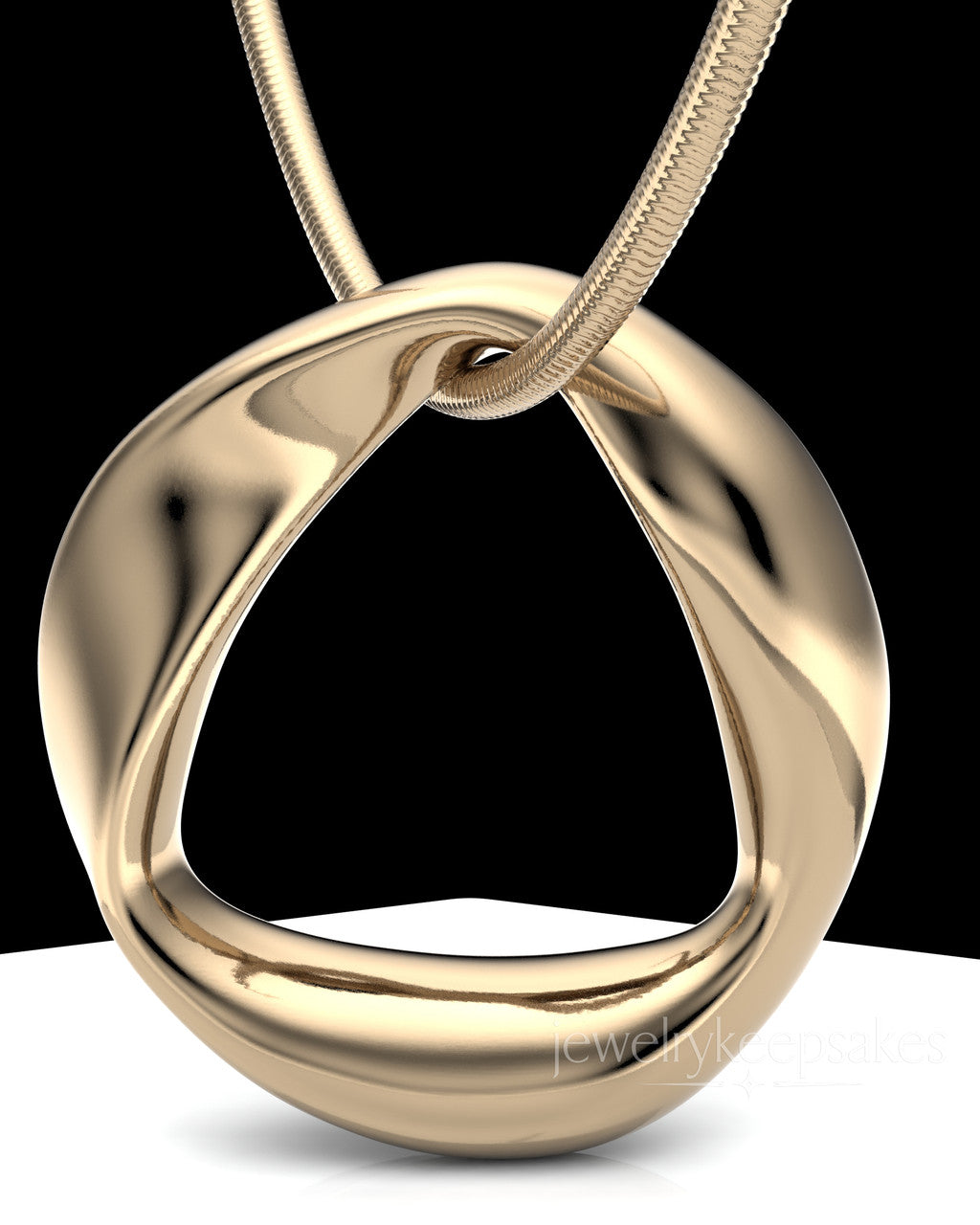 Solid 14k Gold Gentle Twist Permanently Sealed Waterproof Keepsake Jewelry