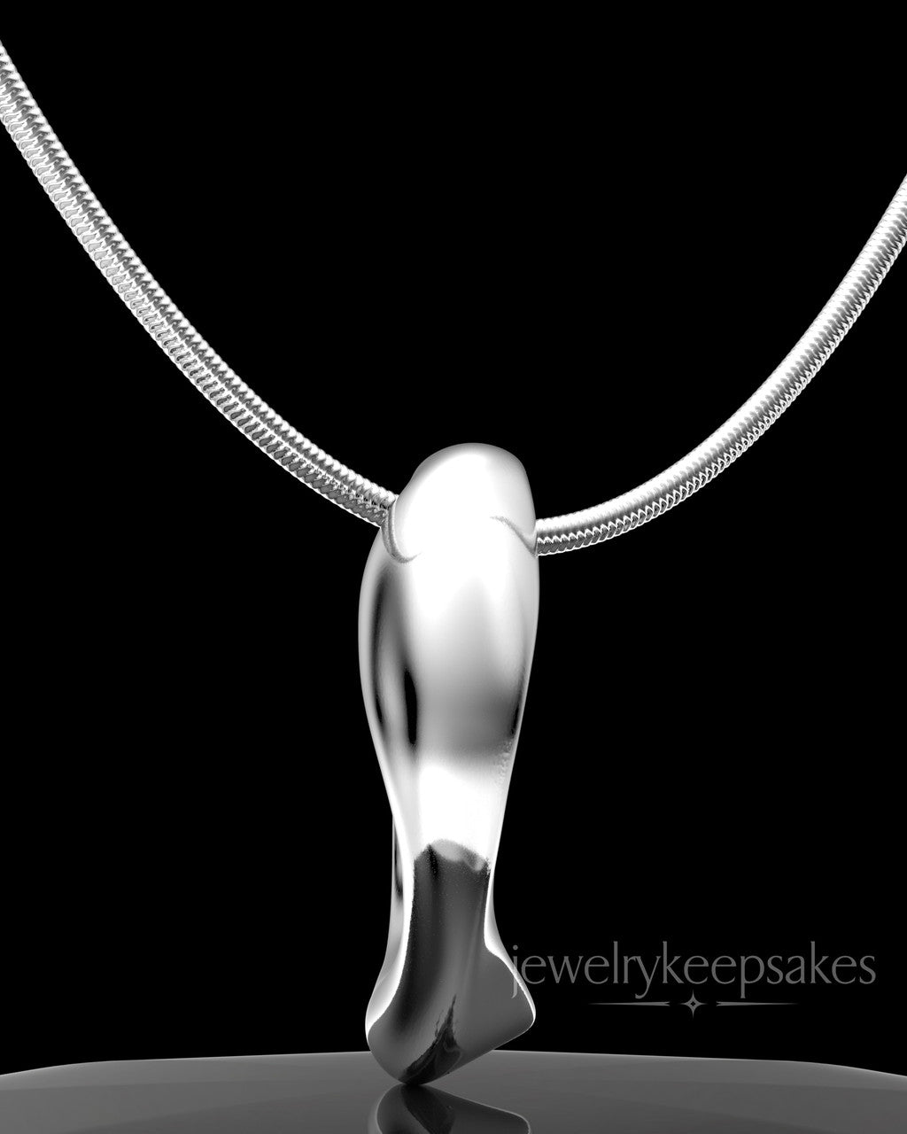Sterling Silver Gentle Twist Permanently Sealed Waterproof Keepsake Jewelry
