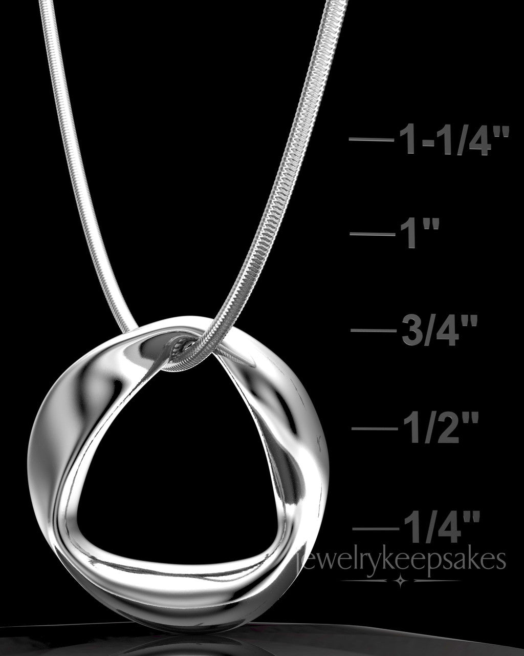 Sterling Silver Gentle Twist Permanently Sealed Waterproof Keepsake Jewelry
