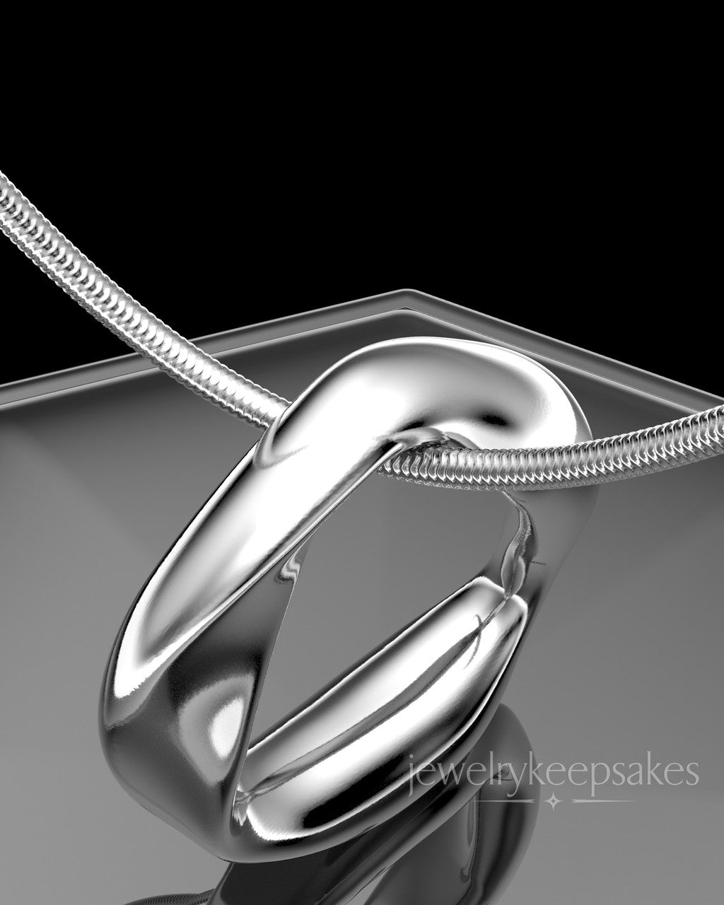 Sterling Silver Gentle Twist Permanently Sealed Waterproof Keepsake Jewelry
