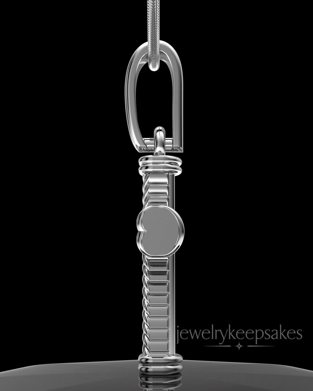 Solid 14k White Gold Braided Cross Permanently Sealed Waterproof Keepsake Jewelry