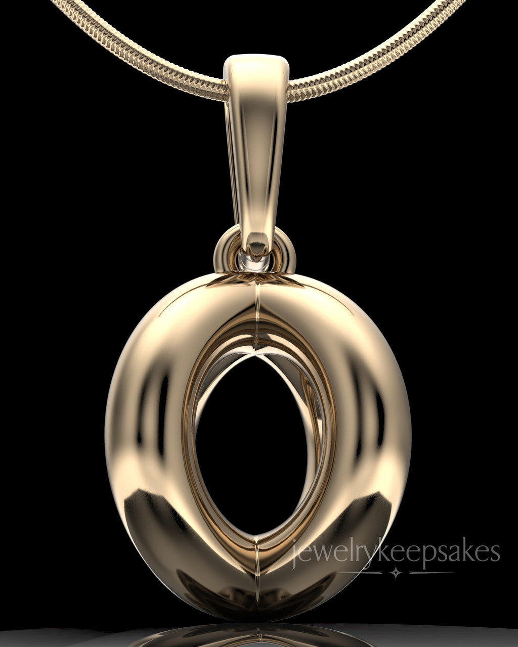 Solid 14k Gold Harmony Sphere Permanently Sealed Waterproof Keepsake Jewelry