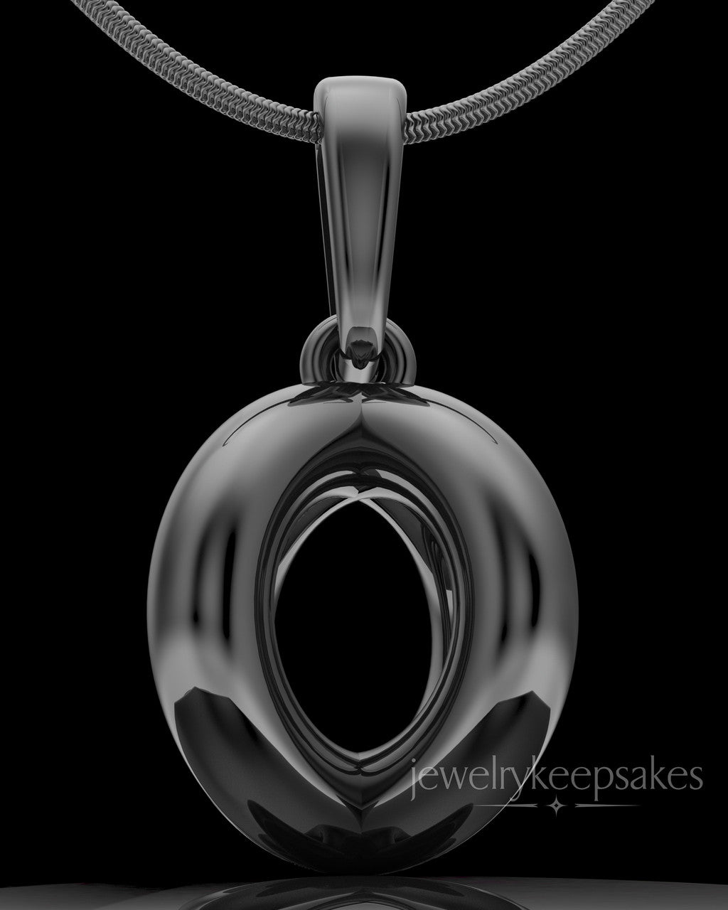 Black Plated Harmony Sphere Permanently Sealed Waterproof Keepsake Jewelry