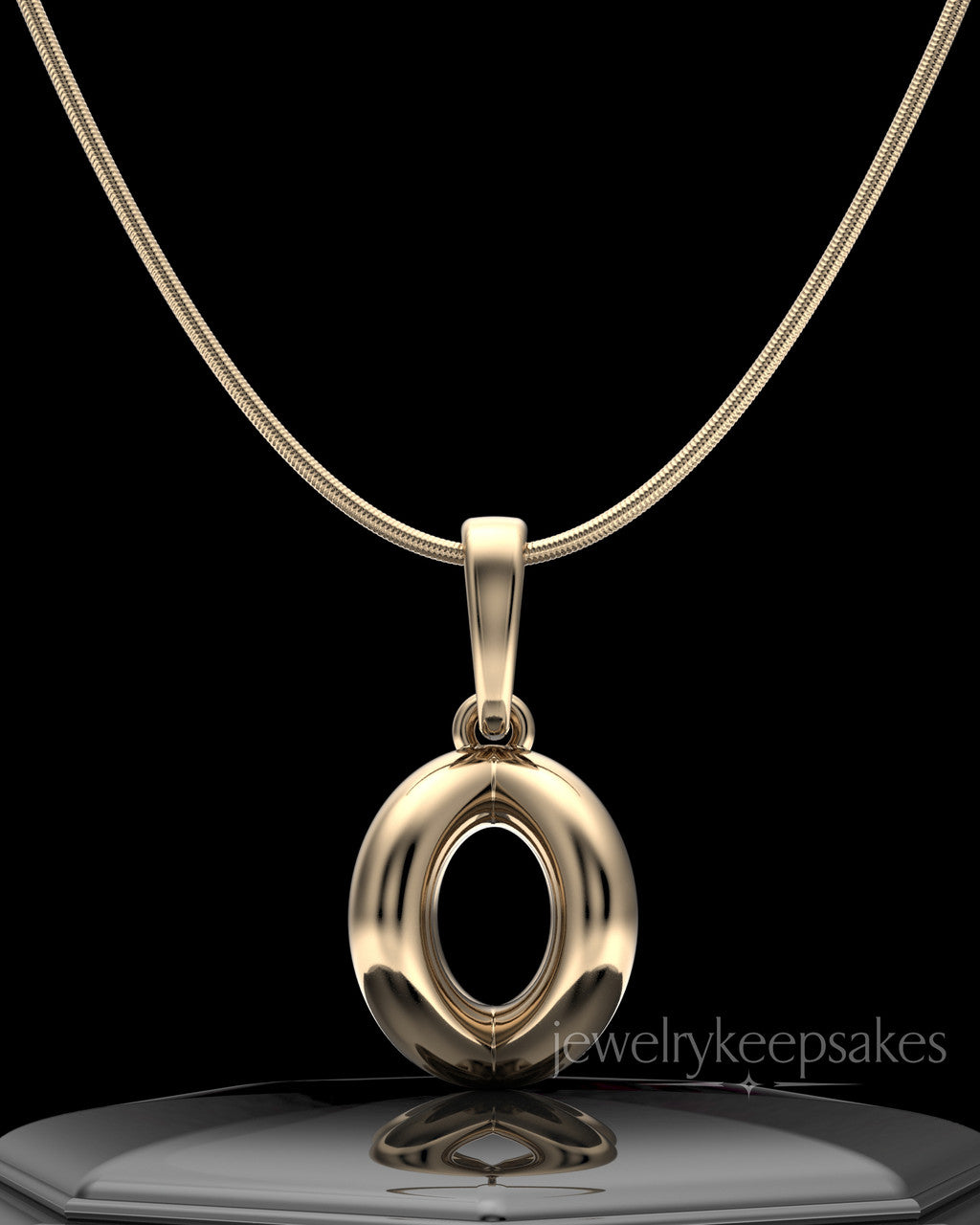 Solid 14k Gold Harmony Sphere Permanently Sealed Waterproof Keepsake Jewelry
