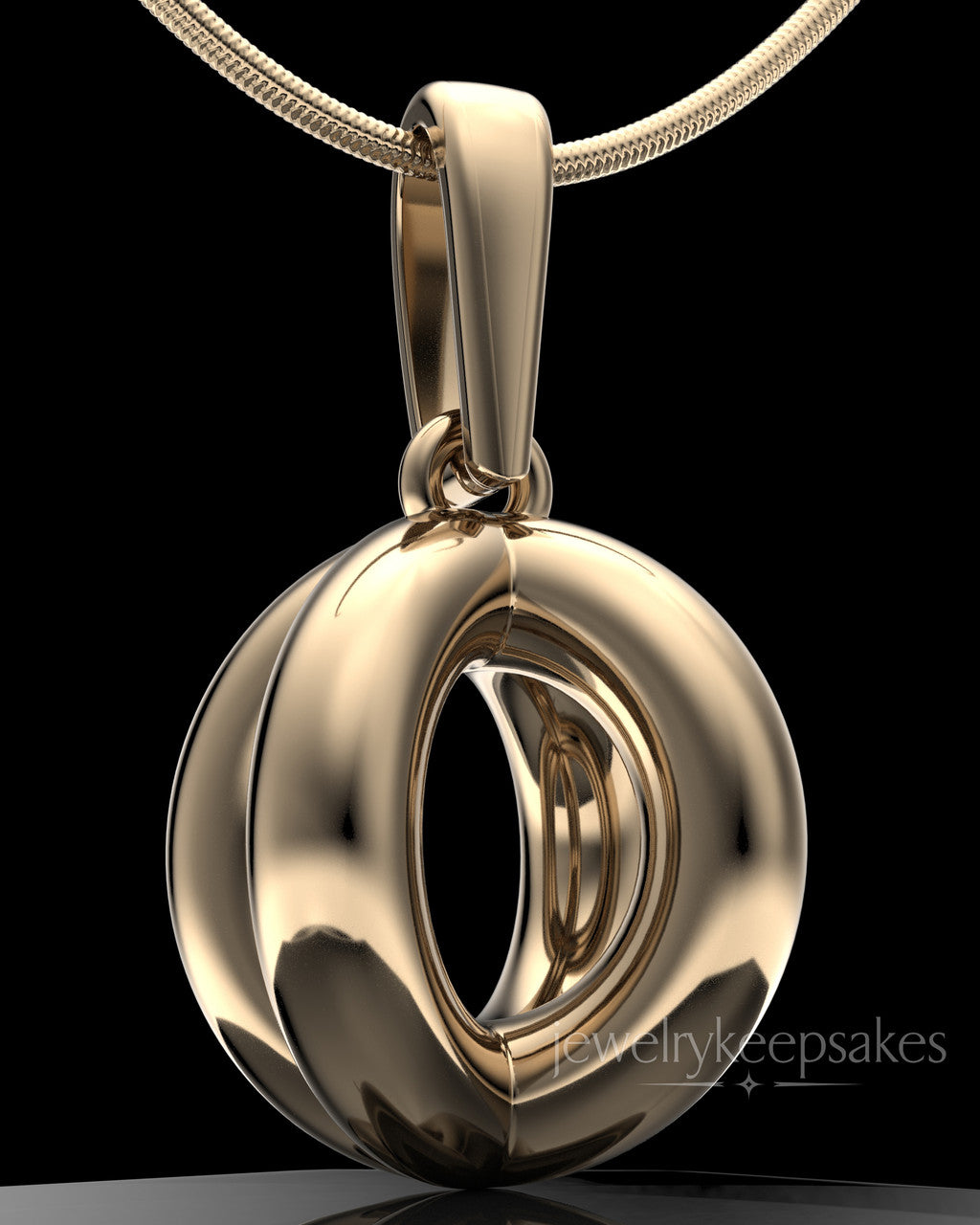 Solid 14k Gold Harmony Sphere Permanently Sealed Waterproof Keepsake Jewelry