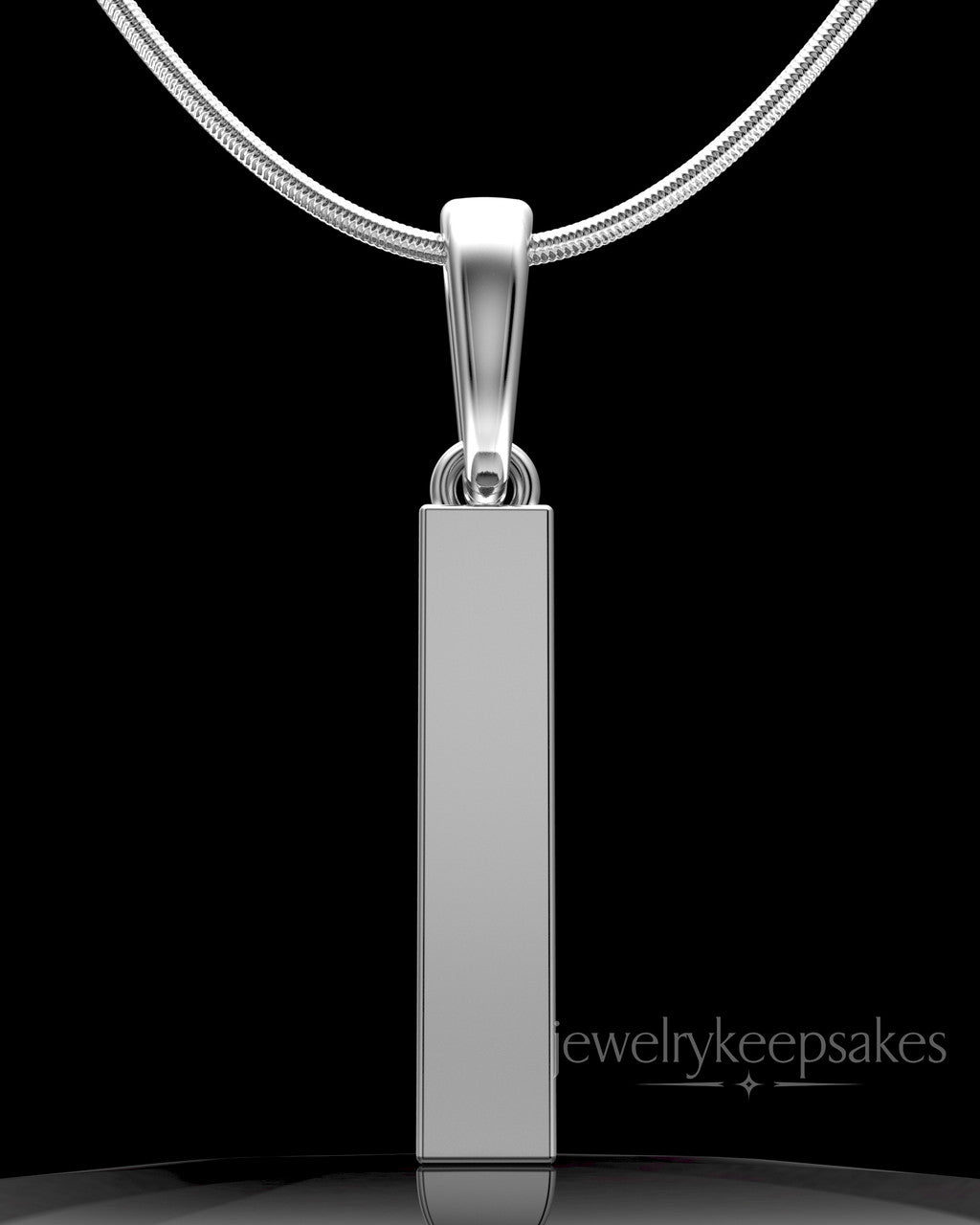 Sterling Silver Steadfast Long Cylinder Permanently Sealed Waterproof Keepsake Jewelry