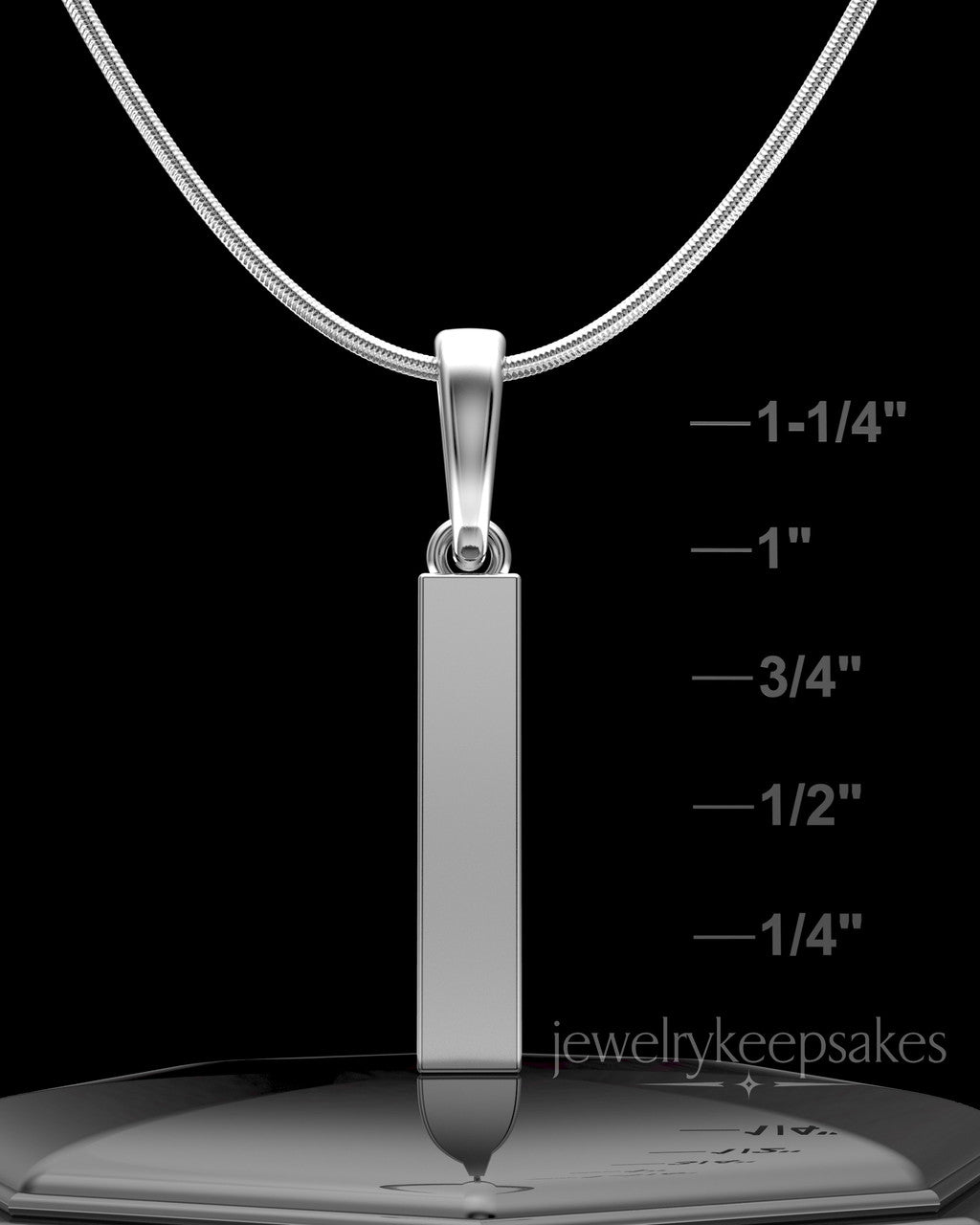 Sterling Silver Steadfast Long Cylinder Permanently Sealed Waterproof Keepsake Jewelry