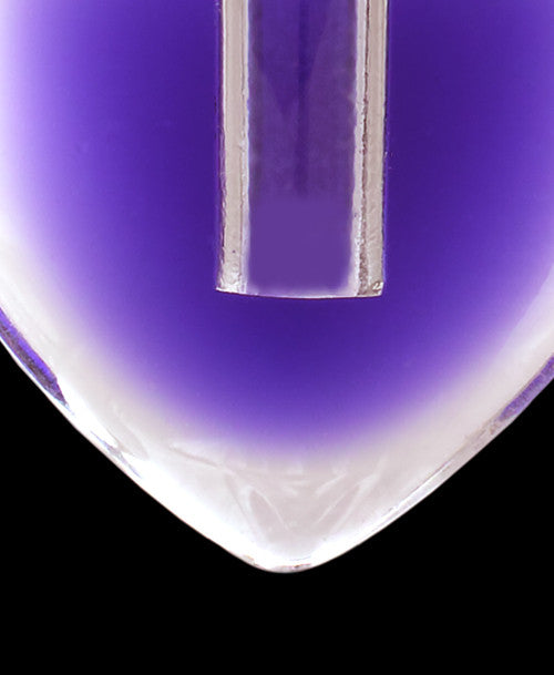 Violet Beating Heart Glass Memorial Jewelry