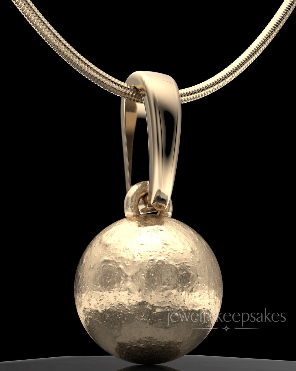 Solid 14K Gold Spherical Permanently Sealed Waterproof Keepsake Jewelry