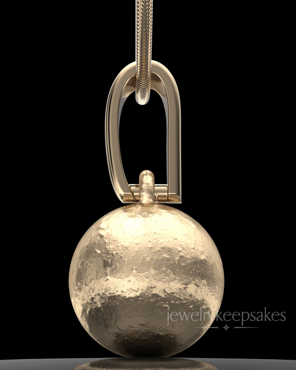 Solid 14K Gold Spherical Permanently Sealed Waterproof Keepsake Jewelry